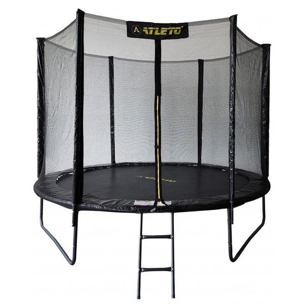 Батут з сіткою та драбинкою 312 см Atleto Black 42400583 фото