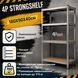 Комплект 2шт. Стелаж 4Р StrongShelf 180х90х40с оцинкований 4 полиці МДФ загальне навантаження до 700кг для складу квітів в кімнату 41131 фото 3