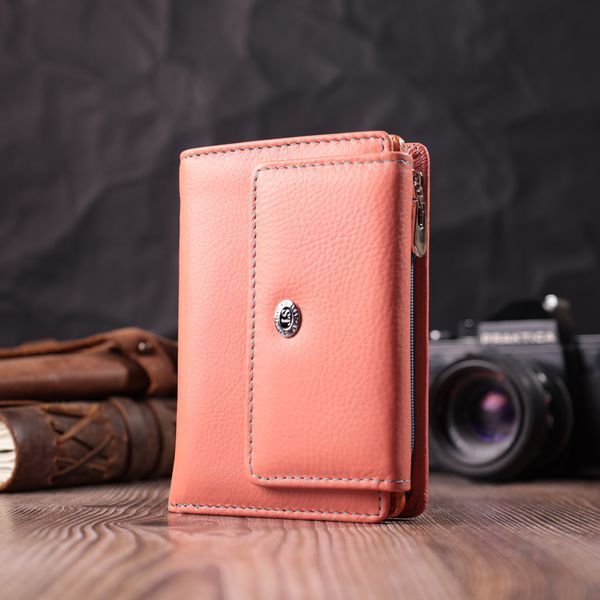 Оригінальний гаманець для жінок із натуральної шкіри ST Leather 22499 Помаранчевий 53328 фото